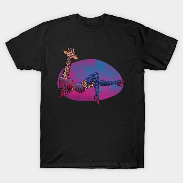 Giraffe T-Shirt by estanisaboal